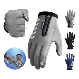 Guantes De Cuero Térmicos Impermeables Touch Para Moto/bici