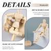 COACOM 2 Pieces Wooden Man, Creative Mannequin, Flexible Joints, Reusable,