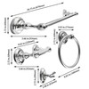 SENTO ROBIKI Modern Silver Bathroom Hardware Accessories Set, Includes Robe