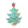 Unbranded Blue & Pink Christmas TREE Pin Brooch & PENDANT