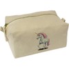 'Pink Mane Unicorn' Canvas Wash Bag/Makeup Case (CS00040393)