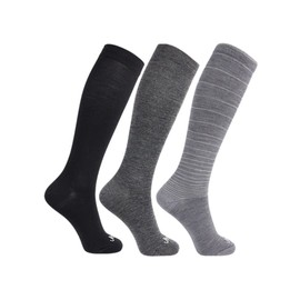 ja vie JAVIE Merino Wool Compression Socks for Women & Men Comfy Warm Knee High Stockings Lightweight (15-20mmHg)