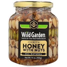 W.ild Garden Honey with Nuts 14 oz (Pack of 6)