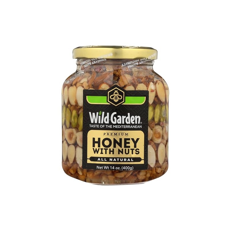 W.ild Garden Honey with Nuts 14 oz (Pack of 6)