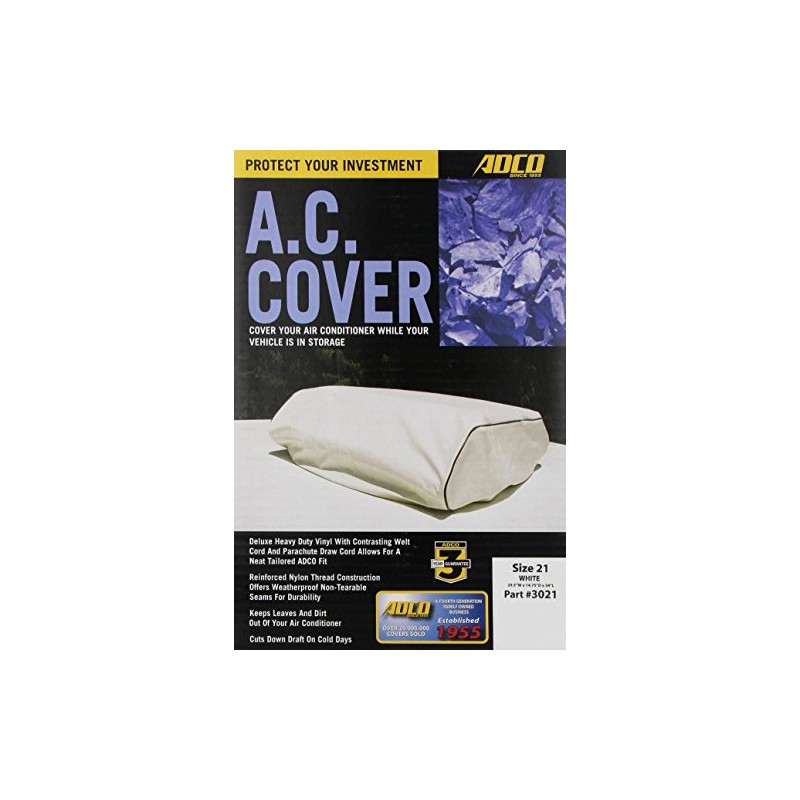 ADCO 3021 White RV Air Conditioner Cover, Size 21