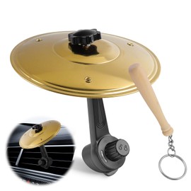 Car Cymbal Air Vent Mini Drum Crash Cymbal for Car Vent with Mini Drum Stick Keychain