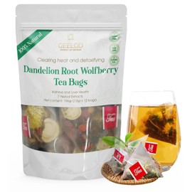 Premium Dandelion Root Wolfberry Tea Bags - Kidneys & Liver Health Tea, Seven Vietnamese Herbal Ingredients Natural Blend Tea bags (13gr x12bags)