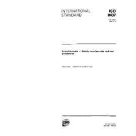 ISO 8437:1989, Snowthrowers - Safety requirements and test procedures