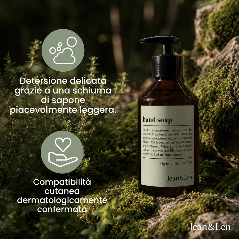 Jean & Len sapone per le mani timo e menta,