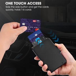 Aipinvip Mens Wallets RFID Blocking Automatic Pop Up Card Wallet with ID Window Card Holder Leather Passcase Wallet for Men UK Gifts