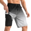 iCKER Men's Swimming Shorts with Compression Liner 2 in 1