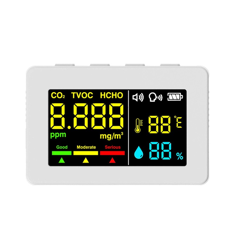 Electrochemical Formaldehyde Sensor Air Quality Detector HCHO TVOC CO2 Tester