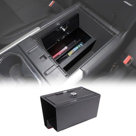 Center Console Safe Box Compatible with Nissan Titan 2016-2023, Armrest Box Password Lock Safe Box, Console Lock Box Security Storage Console Safe