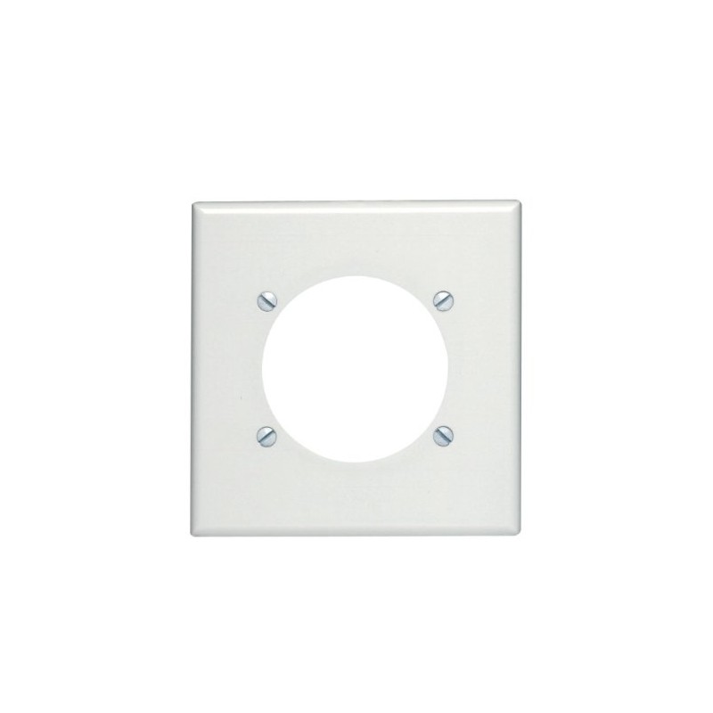 Leviton 2-Gang Flush Mount 2.465-Inch Diameter, Device Receptacle Wallplate, Device