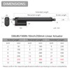 Justech 12V Heavy-Duty Linear Actuator 330lbs/1500N-10inch/250mm Silent IP65 Electric Actuator