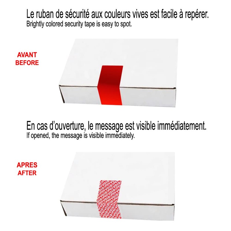 soie royale Red High Quality Tamper Proof Security Tape Transfer