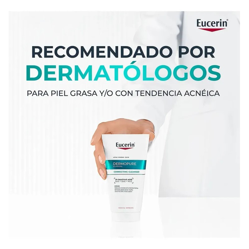 Eucerin DermoPure Triple Effect Crema Corporal, Piel Grasa e Imperfecciones,