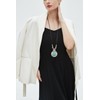 joymiao Chunky Necklace for Women Bohemian Long Leather Rope Necklace