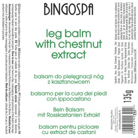 Balm with Horse Chestnut Extract for Heavy and Swollen Legs 135 g BINGOSPA