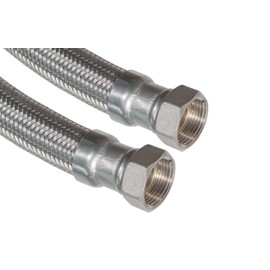 SFX® Reinforced Hose 30 cm DN32-1 1/4 Inch Nut Drinking Water Stainless Steel Braided Flexible Hose 300 mm