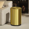YOJIA 4.7 Gallon/18L Stainless Steel Bathroom Trash Can,Gold Garbage Bin