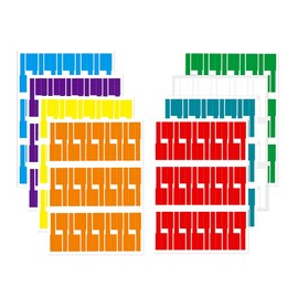 Aswalling 480Pcs Cable Labels Colorful Waterproof Cord Labels Stickers Tear Flexible Works Cord Identification Labels