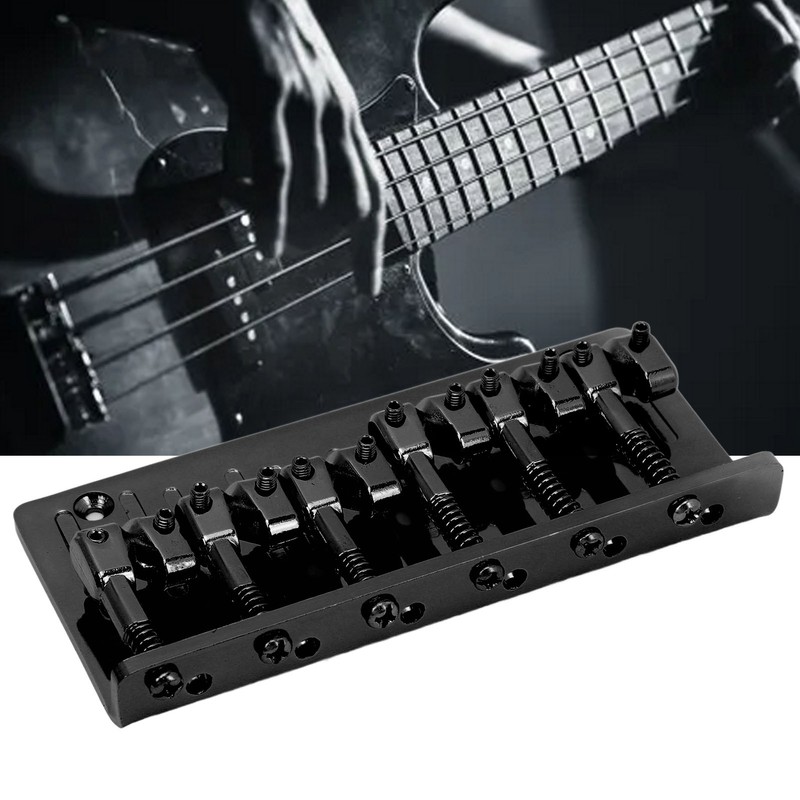 Bass Bridge Zinc Alloy Fixed Type 6 String Electric Bass