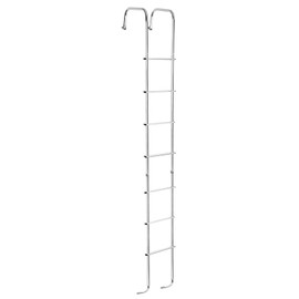 OUTPRIZE Universal Exterior RV Ladder, 7.6FT-8.4FT Aluminum Travel Trailer Ladder, 250lbs Capacity, Sliver