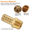 HARFINGTON 8pcs Brass Barbed Fitting 1/2" NPT Male to 5/8"