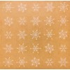500 Kraft Snowflake Christmas Stickers - 4cm Round - Craft,