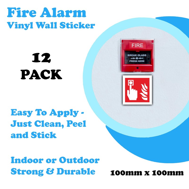 Fire Alarm Call Point - Waterproof Vinyl Sticker Signs -
