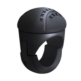 Luminuti Steering Wheel Knob, Spinner Knobs with Silicone Surface and Metal, Speed Knob for Steering Wheel, Anti-Slip Suicide Knob for Cars Truck Boat Tractors, Steering Wheel Accessories（Black