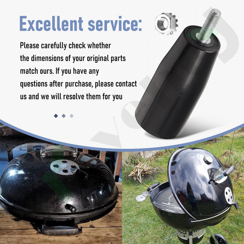 Braveboy Damper & 80672 Charcoal Lid Handle Kit Compatible with