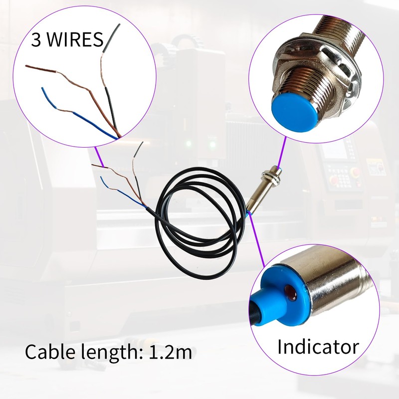 zpldAIAOSI Hall Effect Proximity Sensor, PNP NO, Magnetic Proximity Switch,