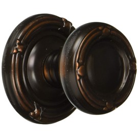 Ribbon and Reed Door Set with Round Brass Knobs Double Dummy in Oil Rubbed Bronze. Old Door Knobs.