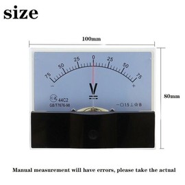 호환 44C2 DC /75mv 전압계 게이지 아날로그 패널 V 전류 측정기50A -0 - 50A 3V 10V 20V 50V [11 200V -0 - 200V] Compatible 44C2 DC /75mV Volt Meter Gauge Analog Panel V Current Meter 50A -0 - 50A 3V 10V 20V 50V [11 200V -0 - 200V]