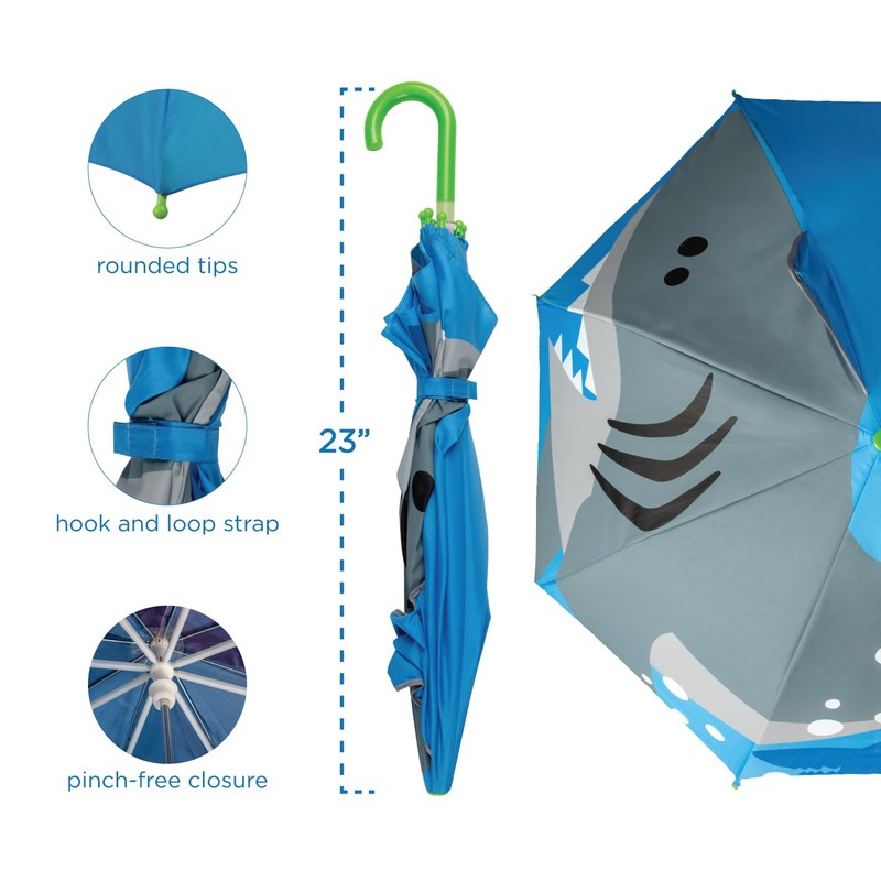 Stephen Joseph Kids' Pinch Free Umbrellas for Rain Children's Pop