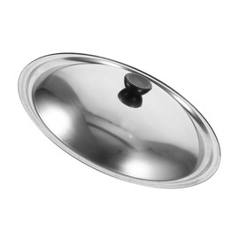 STOBAZA Universal Lid for Pots Pans and Skillets 26cm Cooking Pan Lid Stainless Steel Cookware Lid Replacement Pot Lid Cover Skillet Wok Lid with Round Knob Handle