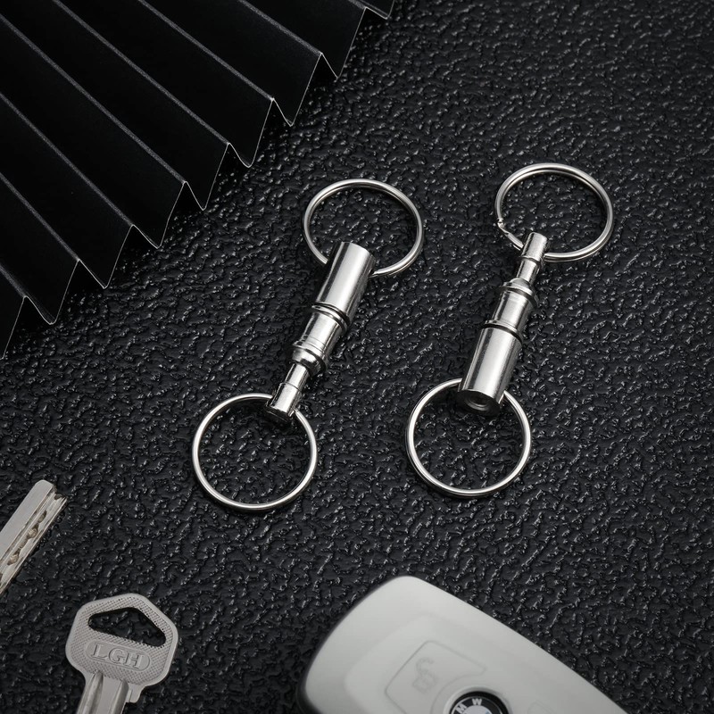 eBoot Detachable Pull Apart Key Rings Keychains (2 Pack)