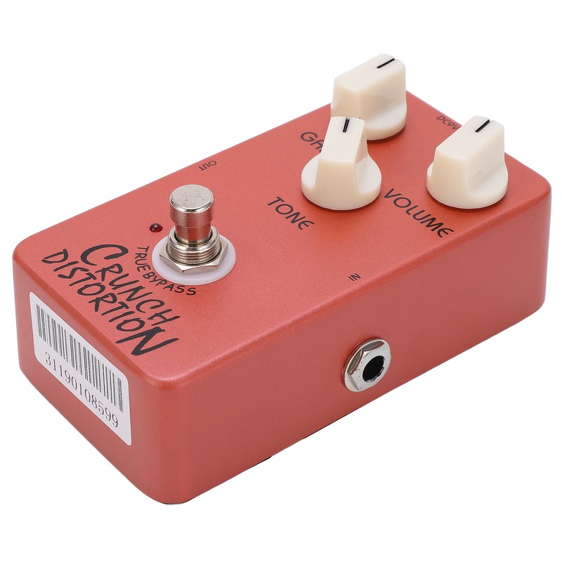 Distortion Pedal Dark Red Metal Classic British Rock Monoblock Guitar