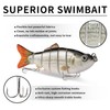 TRUSCEND Señuelos Articulados para Pesca Pez Nadador Swimbait Cebo con