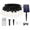 Solar Outdoor String Lights for Patio – Remote Control, Dual