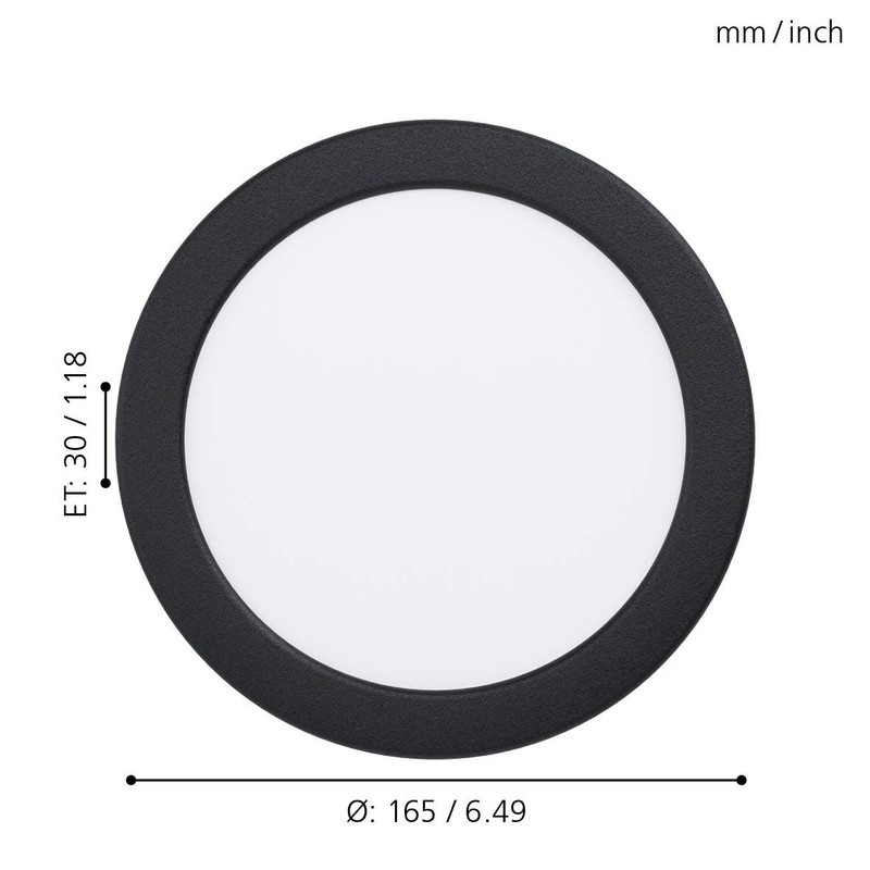 EGLO Recessed Light, Black