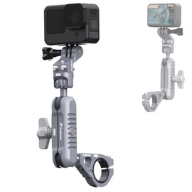 Outplorer Motorcycle Air-Suspension [Action Camera Mount Holder Kit], Anti-Shake Airbag Protecting Phone Lens, 360° Free Vision Aluminum Alloy Holder Compatible with GoPro