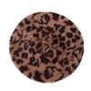 Joylife Fluffy Leopard Print Beret Hat Trendy Cheetah Pattern French