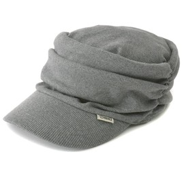 Casualbox 100% Cotton UV Protection Shirring Work Cap, One Size Fits Most, 3 Colors Available, Large Size, gray (dark gray)