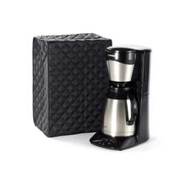 Covermates Keepsakes – Coffee Maker Cover – Dust Protection - Stain Resistant - Washable – Appliance Cover - Black
