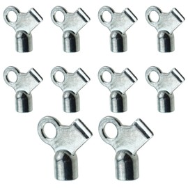 TAODAN 10PCS 22x22mm Silver Alloy Radiator Exhaust Valve Radiator Key Drain Valve Key for Bleeding Old Domestic Radiators