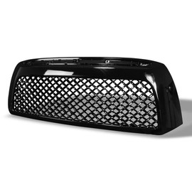 TLAPS 7422446143135 Compatible With 2007-2009 Toyota Tundra Glossy Black Mesh Front Bumper Grill Grille