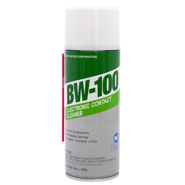 BW-100 Non-Flammable Electronic Contact Cleaner Aerosol Spray- Safely Cleans Joycons, Computers, PCB, and More - Removes dust, dirt and contaminants on contacts - Quick Dry| 16oz/450g